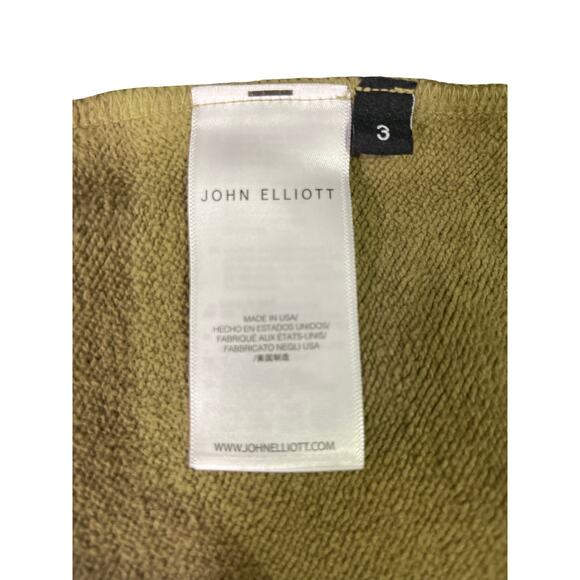 John Elliott Olive Green Crewneck Sweatshirt Fleece Lined Pullover Unisex - Picture 3 of 7